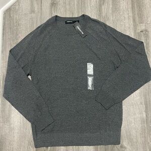 NWT Claiborne Men's Charcoal Crewneck Sweater, size L